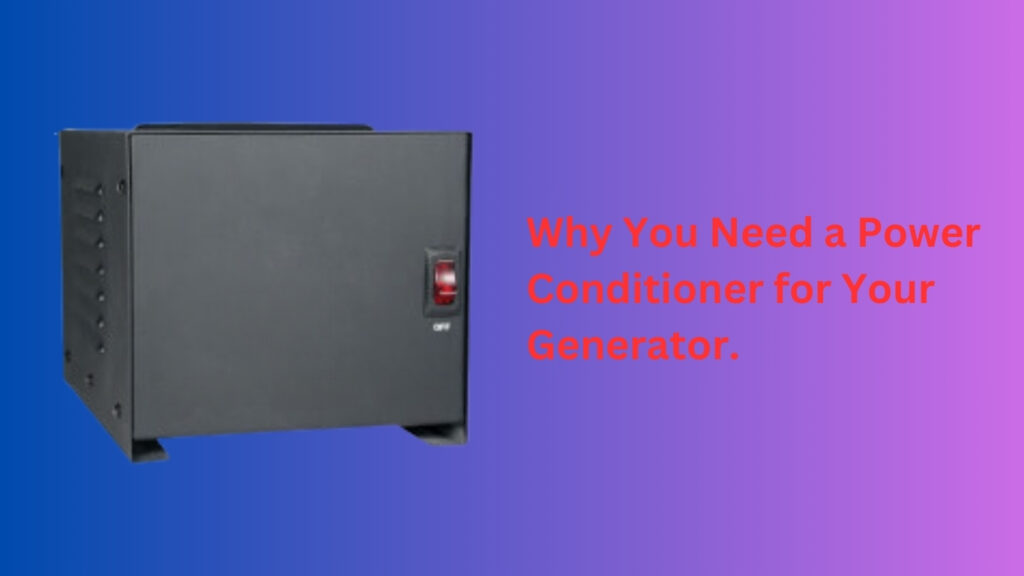 Image illustrating the importance of using three power conditioners for optimal generator performance and protection.