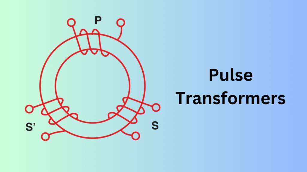 Image of pulse transformers, devices that convert alternating current to direct current for various electrical applications.