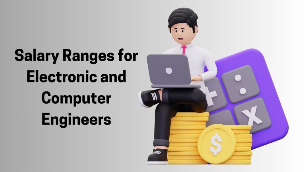 Salary ranges for electronic and computer engineers displayed in a chart format, highlighting various experience levels.