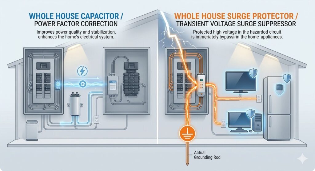 Diagram illustrating various types of home energy storage systems, including batteries and thermal storage options.